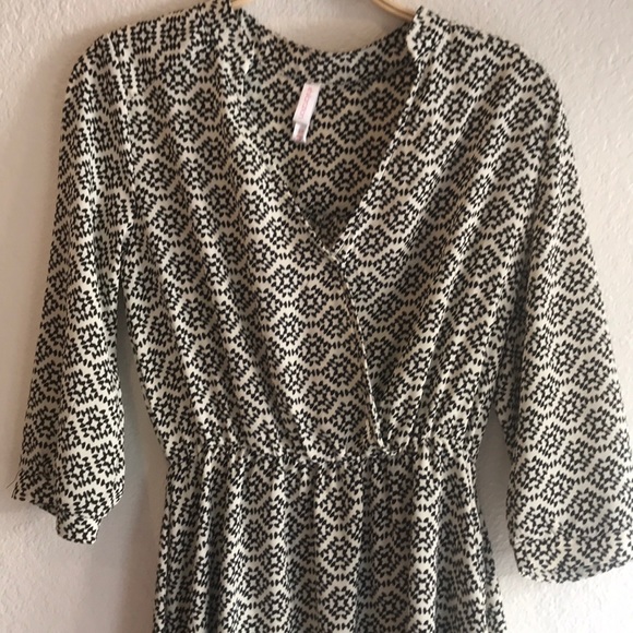 Xhilaration small black and white faux wrap dress - Picture 3 of 3